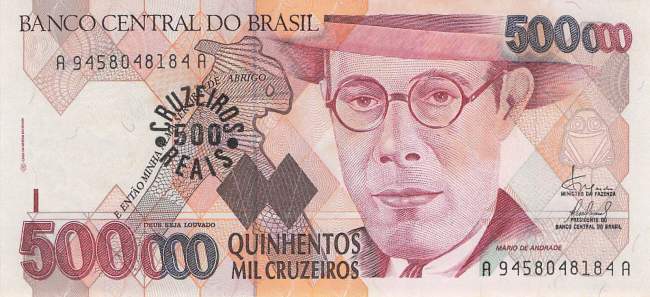 500 Cruzeiros Reais 1993